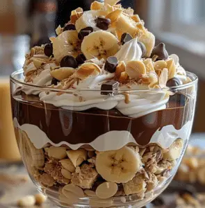 Chocolate Peanut Butter Banana Cream Trifle Recipe