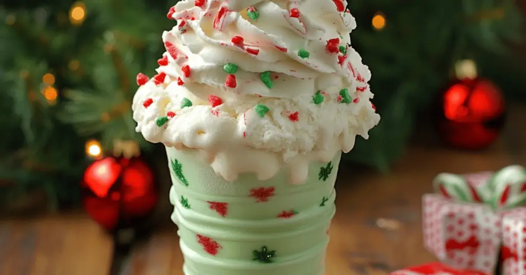 Peppermint Christmas Tree Cake Shake