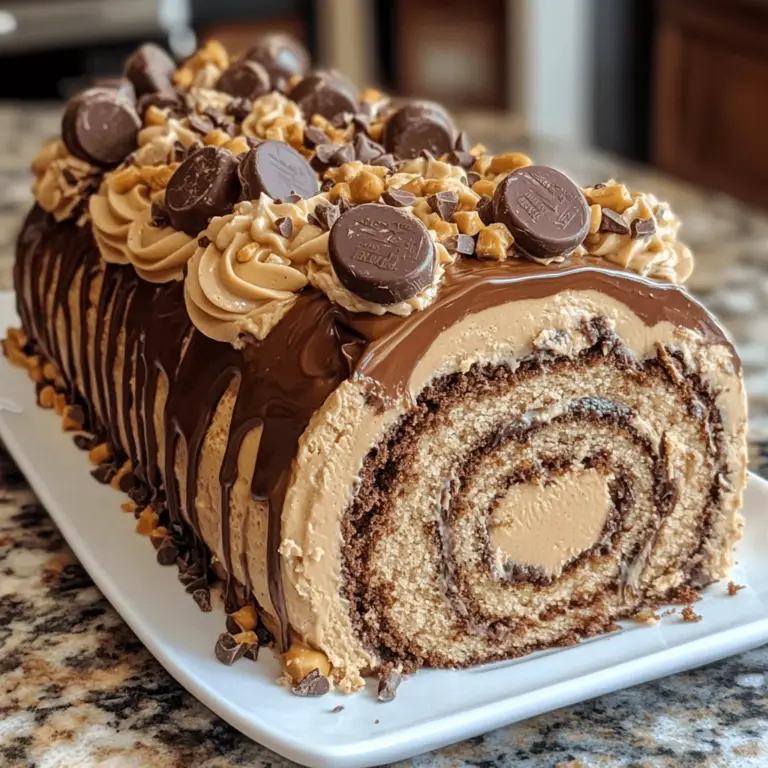 Reese’s Peanut Butter Cup Roll Cake Recipe