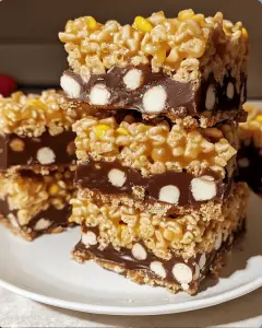 Irresistible Rice Krispy Millionaire’s Bars