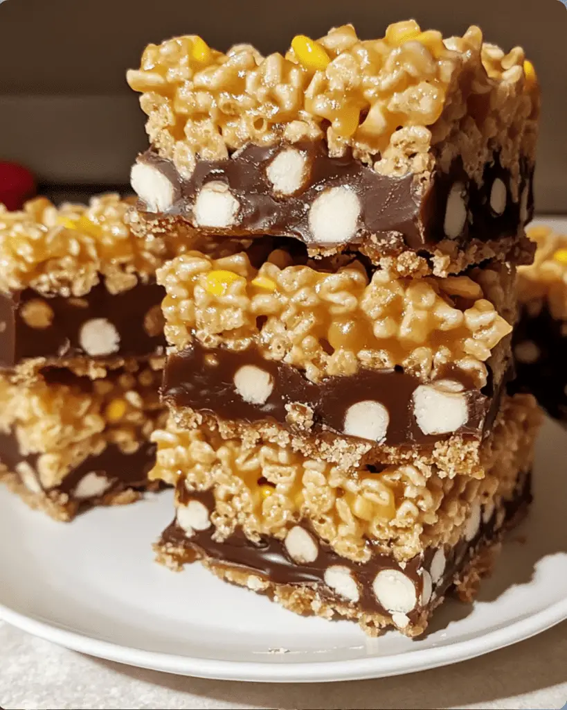 Irresistible Rice Krispy Millionaire’s Bars