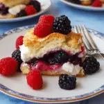 Mixed Berry Shortcake with whipped cream