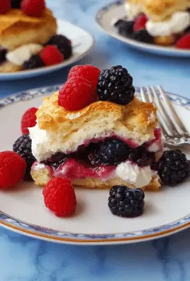 Mixed Berry Shortcake with whipped cream