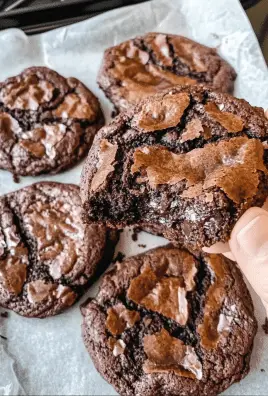 a hand holding a brown cookie