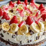 Chilled Banana Split Cheesecake