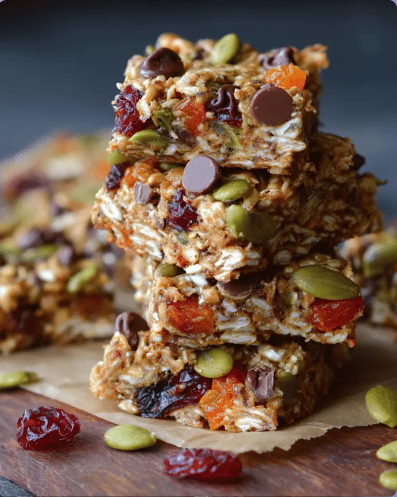 Trail Mix Energy Squares with Pepitas – 5-Star Power Snack