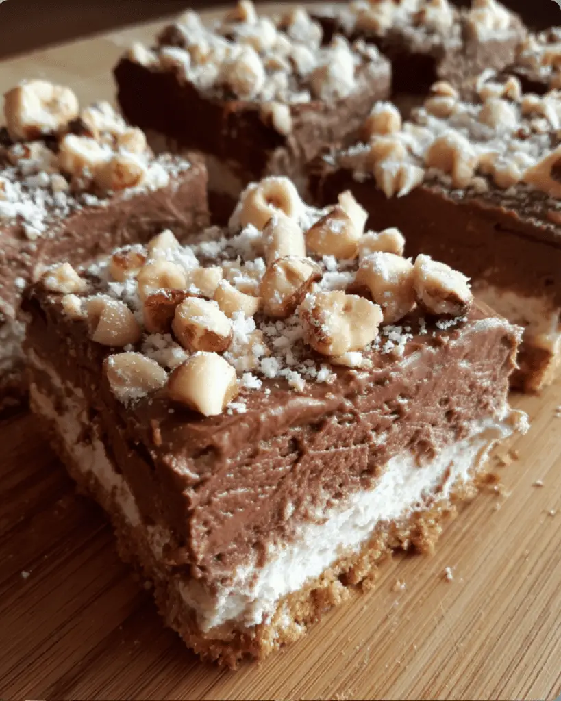 No-Bake Nutella Cheesecake Bars